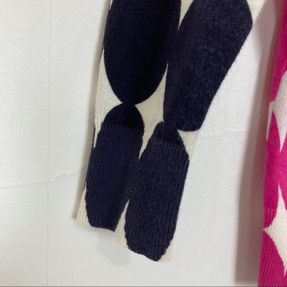 Crown & Ivy polka dot cardigan pink white navy fun cute y2k style 2000s bright - Picture 4 of 10